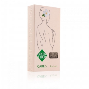 Green Fiber CARE 5, Варежка-скраб для душа, серая
